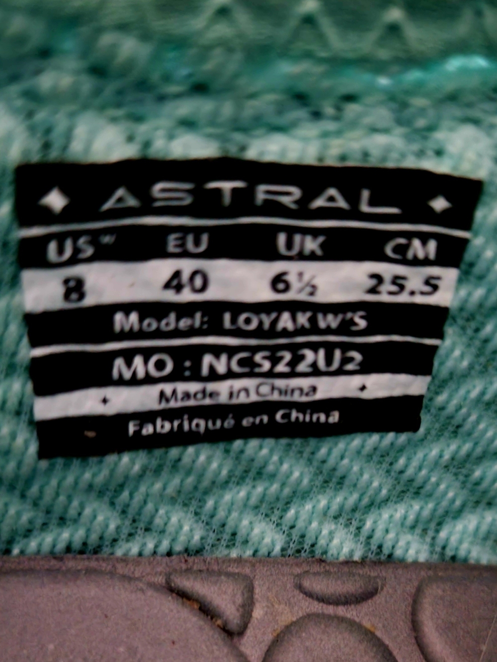 Astral Loyak Women's Teal Lace-Up Casual Sneakers with Gray Laces - Picture 6 of 11